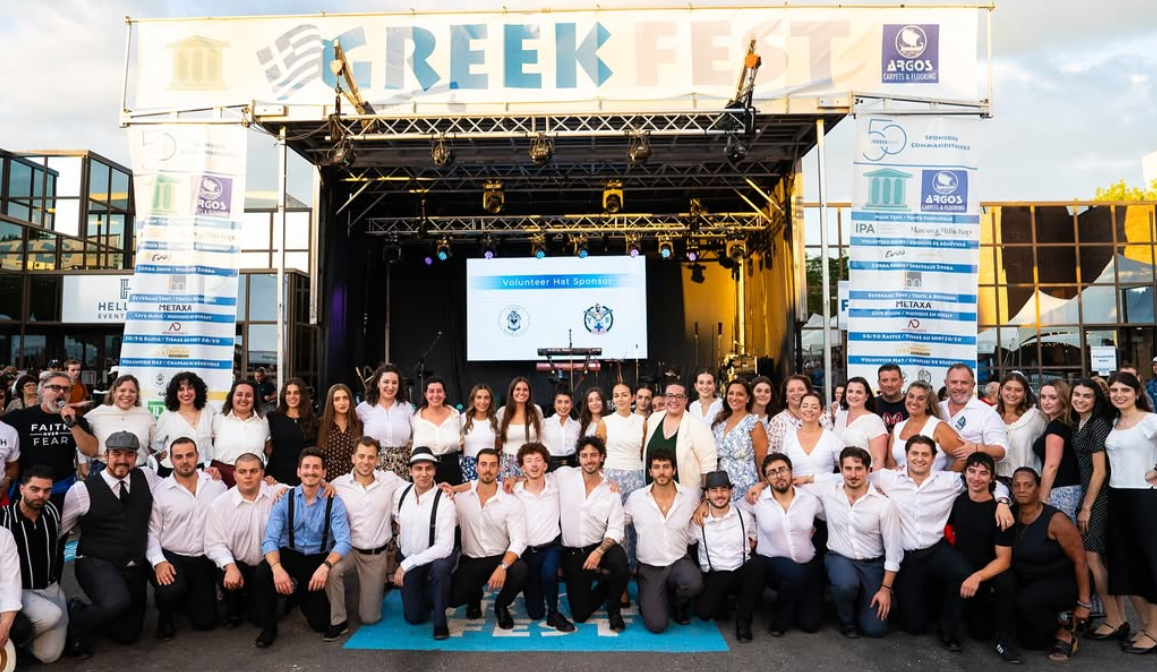 Odyssey Dance Troupe group photo at Ottawa GreekFest